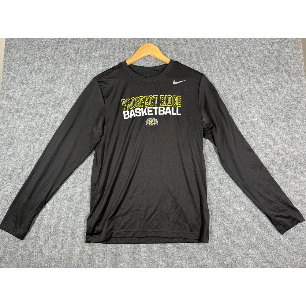 Nike Dri-FIT Prospect Ridge Basketball Shirt Mens Medium Black Graphic Crew Neck